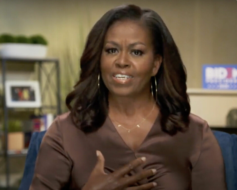 Michelle Obama kallar amerikanska valet i höst för livsviktigt. Michelle Obama kallar amerikanska valet i höst för livsviktigt.