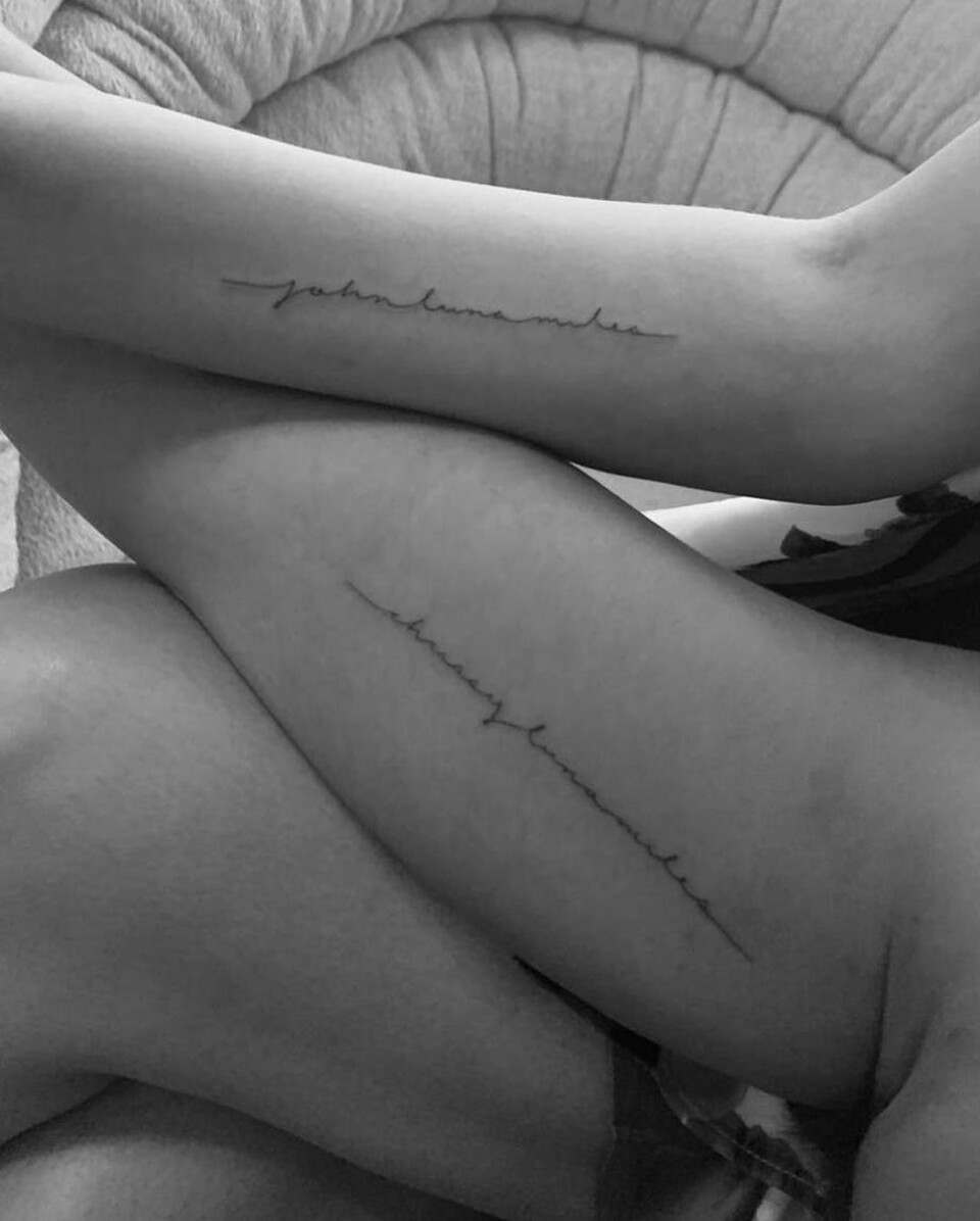 Kändisar med likadana tatueringar som en vän eller partner