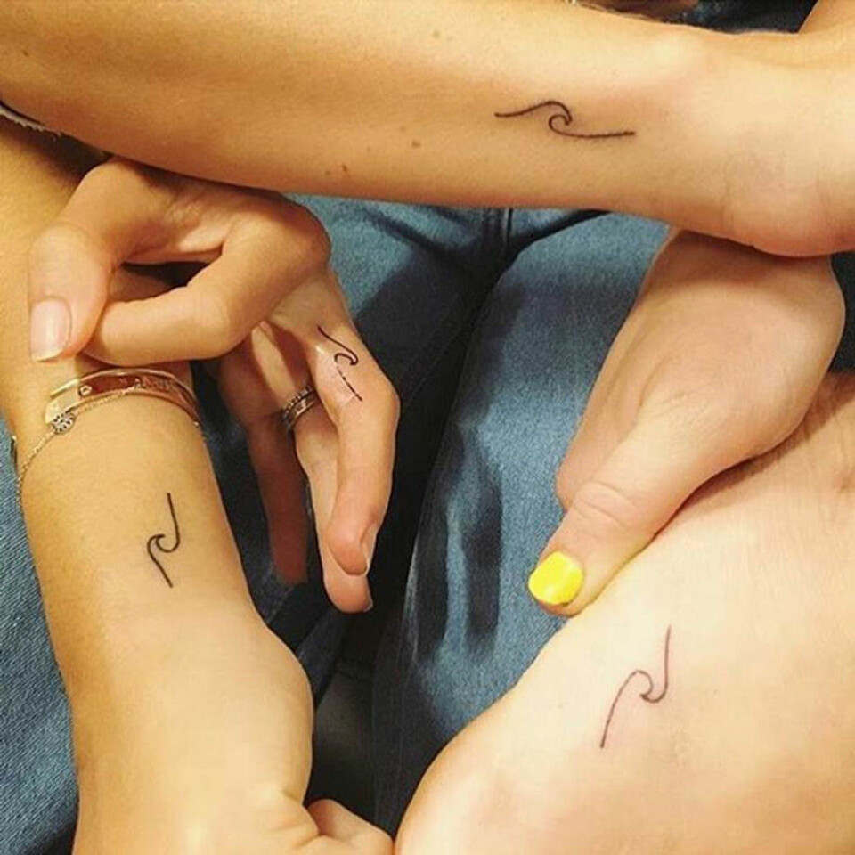 Kändisar med likadana tatueringar som en vän eller partner