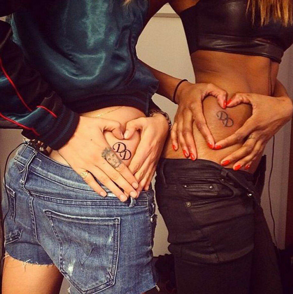 Kändisar med likadana tatueringar som en vän eller partner