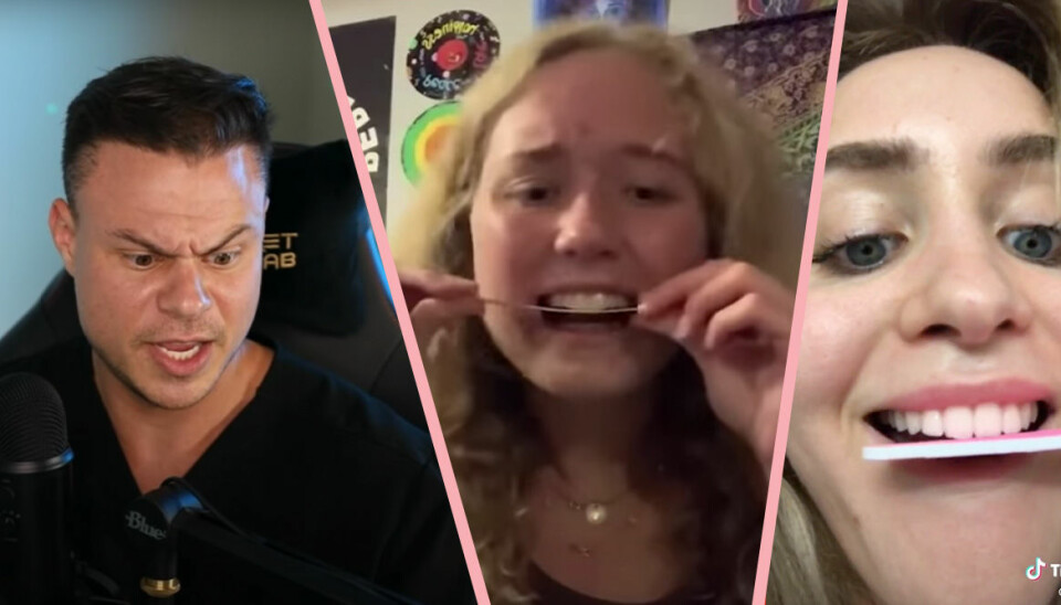 Ungdomar på TikTok slipar ned sina tänder med nagelfil