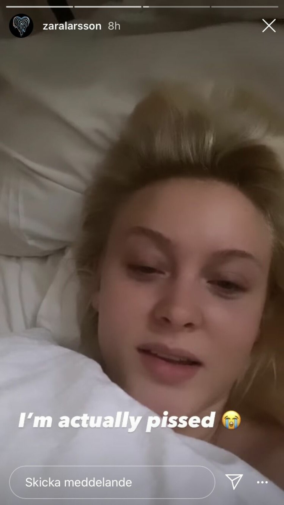 Zara Larsson efter veckorna i karantän: ”Jag är förbannad”