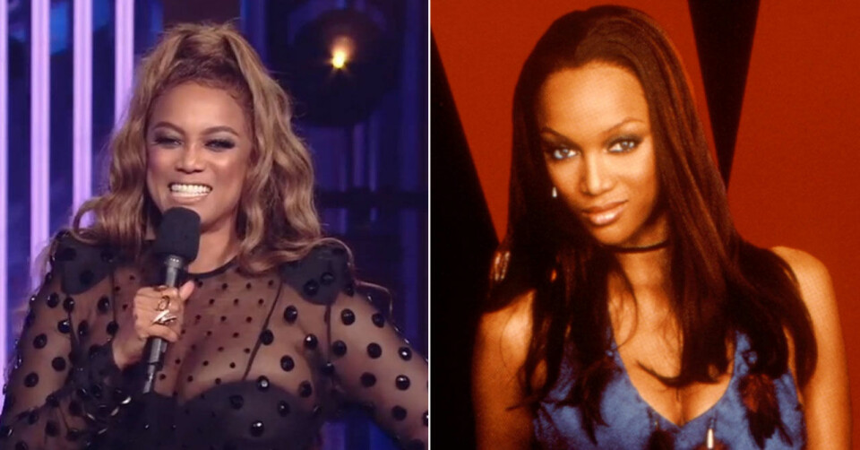 Tyra Banks, nu och då. Tyra Banks, nu och då.