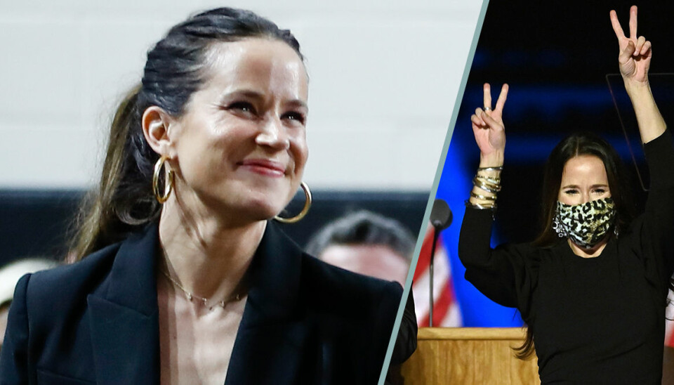 Joe Bidens dotter Ashley tokhyllas efter segerdansen