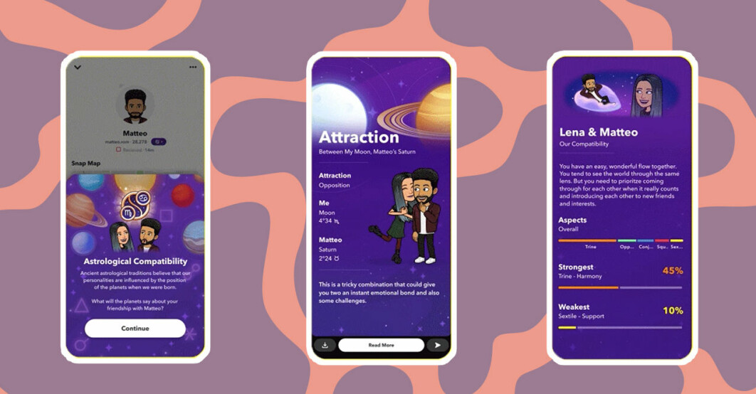 Snapchats nya horoskop-funktion – se hur bra du och din crush passar