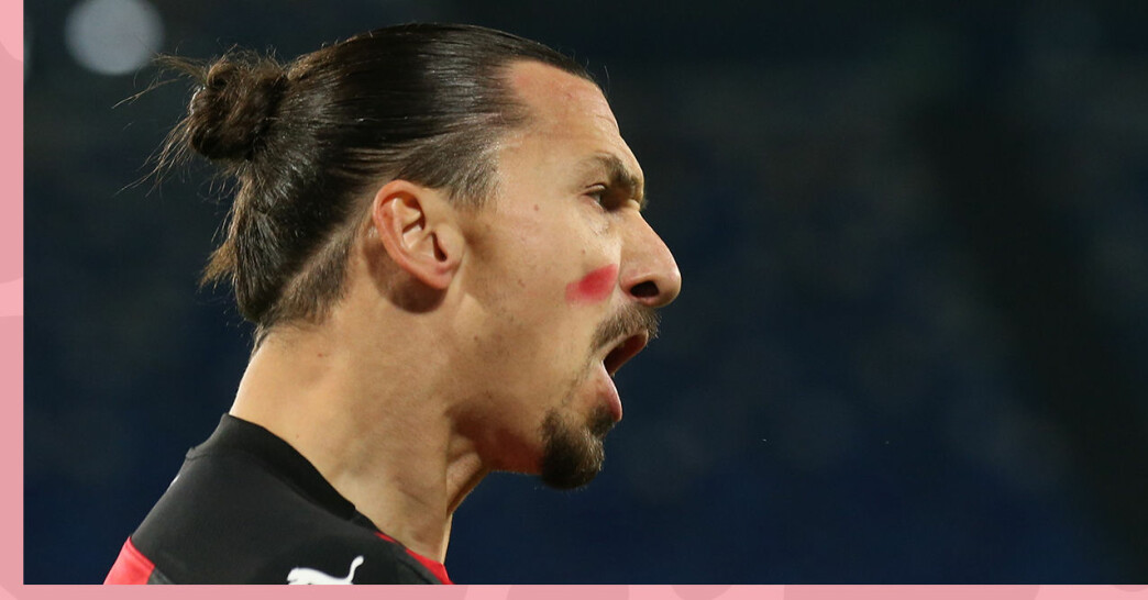Därför spelade Zlatan Ibrahimovic med ett rött streck på kinden
