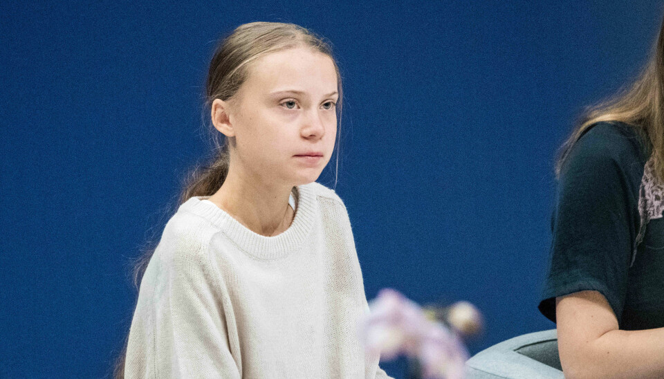 Greta Thunberg på FN:s klimatmöte 2019. Greta Thunberg på FN:s klimatmöte 2019.