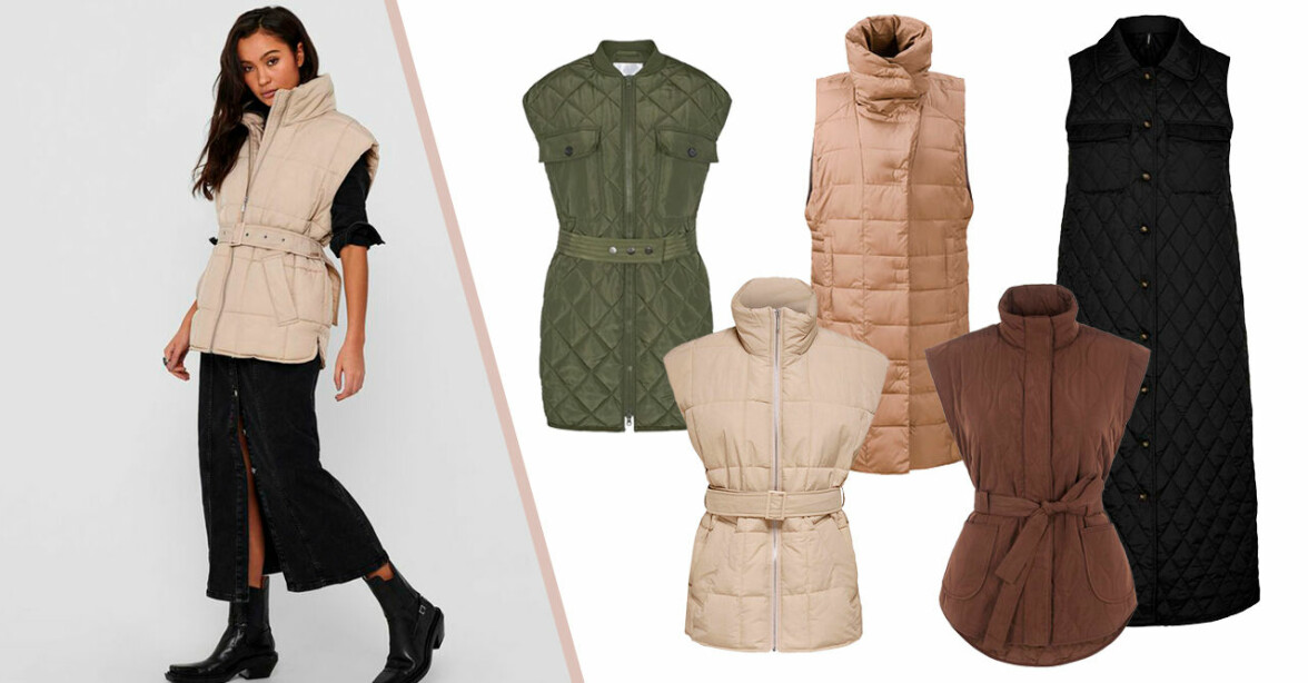 Bär en vadderad väst i vår – 15 trendiga och snygga shoppingtips