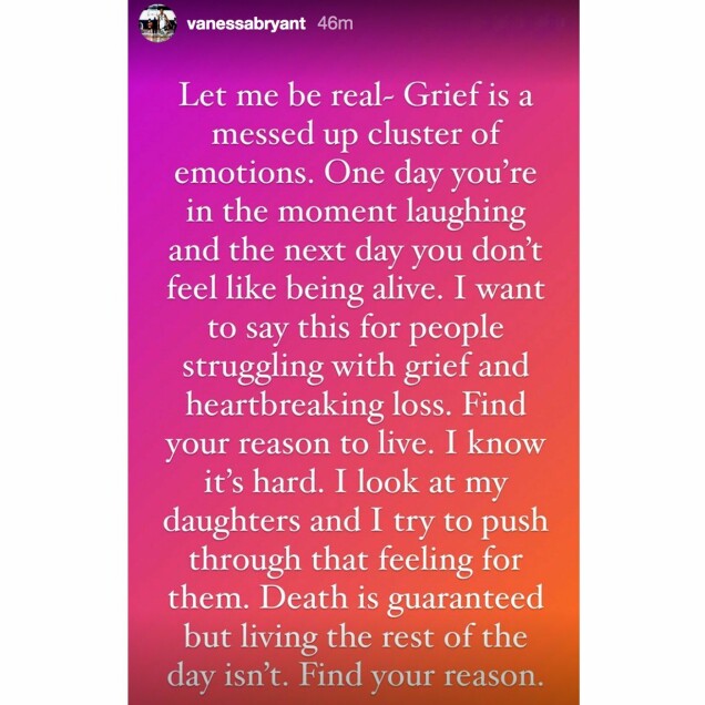 Vanessa Bryants sorg 1 år efter maken och dotterns dödsolycka