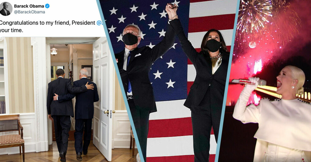 Kändisarnas reaktioner på installationen av president Joe Biden