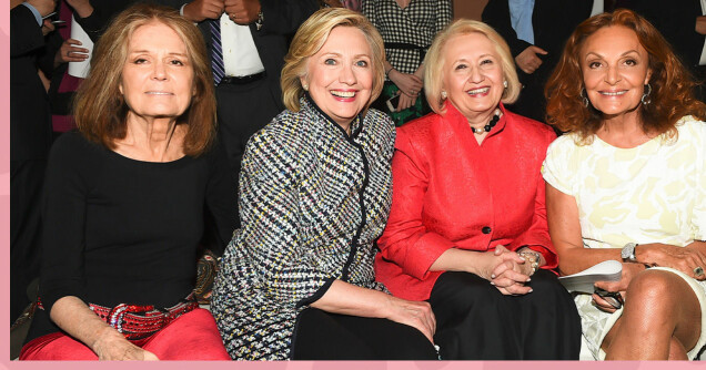 Gloria Steinem, Hillary Clinton, Melanne Verveer och Diane von Furstenberg. Foto: TT Gloria Steinem, Hillary Clinton, Melanne Verveer och Diane von Furstenberg. Foto: TT