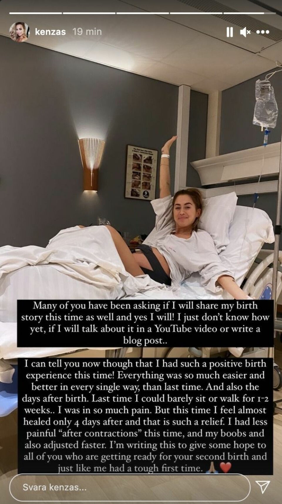 Kenzas ord om förlossningen – skillnaden mellan första och andra gången