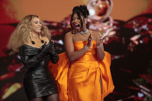 Beyoncé och Megan Thee Stallion vann priset för bästa raplåt på årets Grammygala. Beyoncé och Megan Thee Stallion vann priset för bästa raplåt på årets Grammygala.