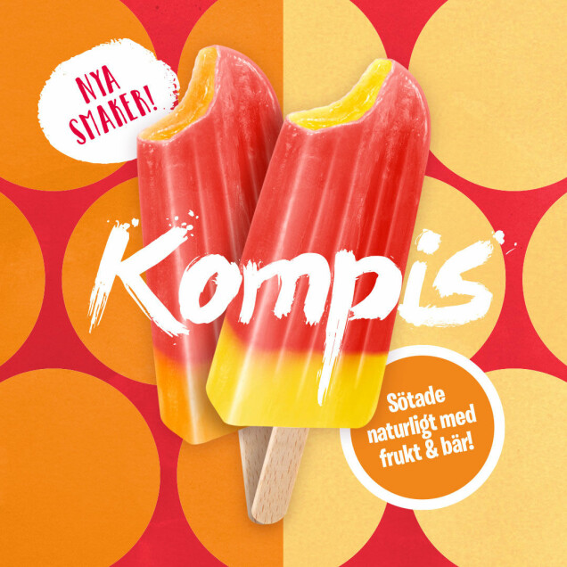 Glassen Kompis är naturligt sötad. Glassen Kompis är naturligt sötad.