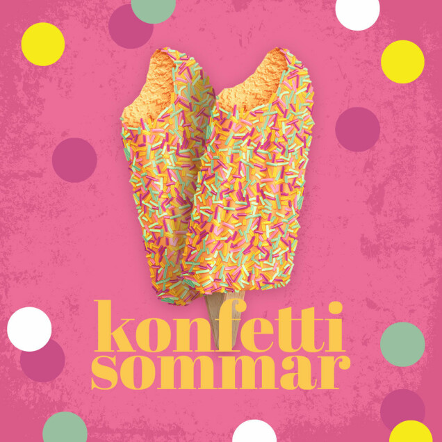 Tycker du om tuttifrutti? Då är glassen Konfetti Sommar helt klart något för dig. Tycker du om tuttifrutti? Då är glassen Konfetti Sommar helt klart något för dig.