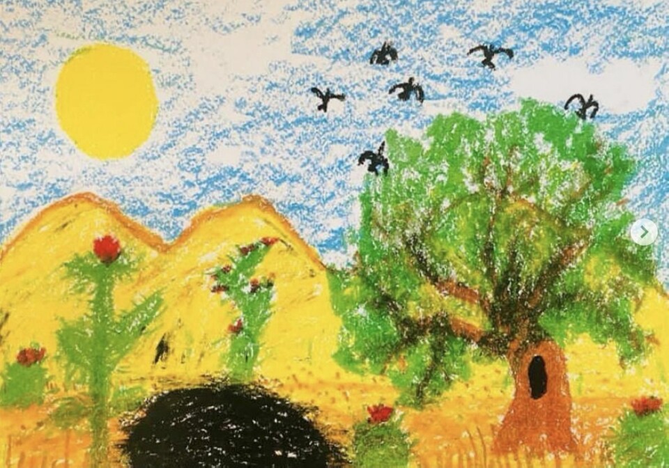 Prins Williams tre barn ritar mors dag-teckningar till prinsessan Diana