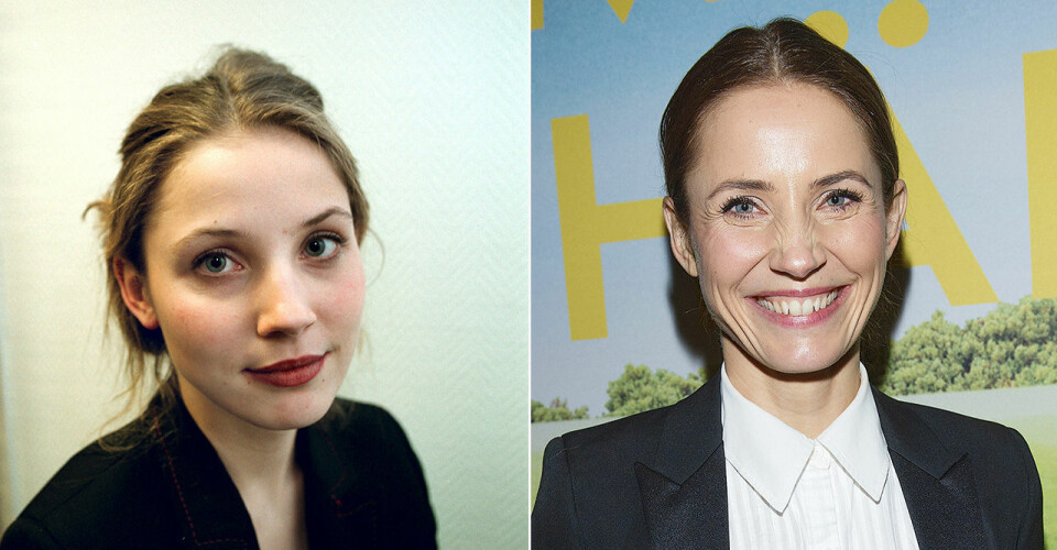 Tuva Novotny, då och nu. Tuva Novotny, då och nu.