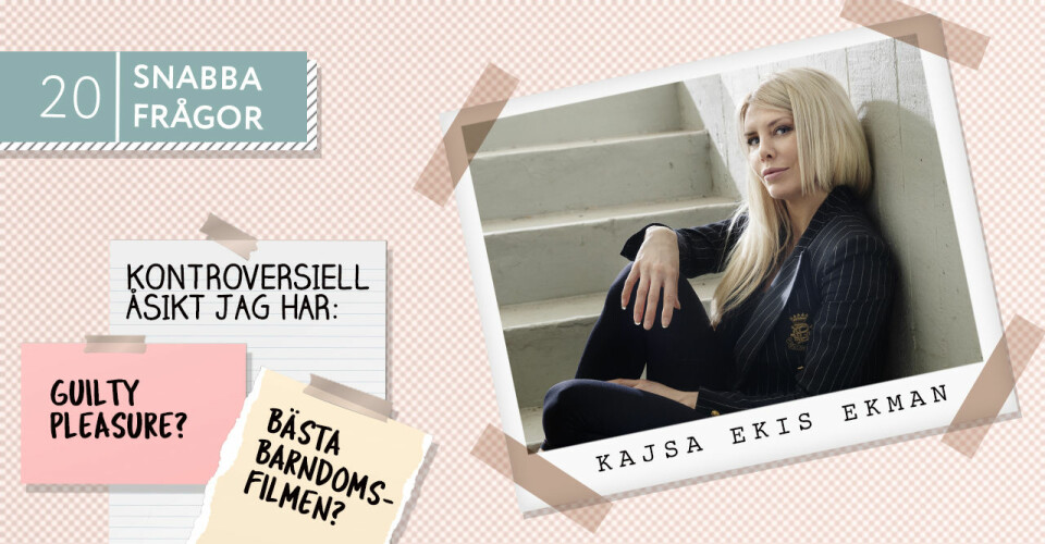 20 snabba frågor just nu – med Kajsa Ekis Ekman