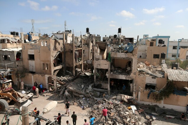 En utplånad stad i Gaza. En utplånad stad i Gaza.