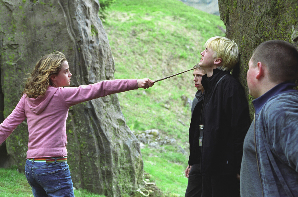 Emma Watson i rollen som Hermone Granger och Tom Felton som Draco Malfoy i Harry Potter-filmerna. Emma Watson i rollen som Hermone Granger och Tom Felton som Draco Malfoy i Harry Potter-filmerna.