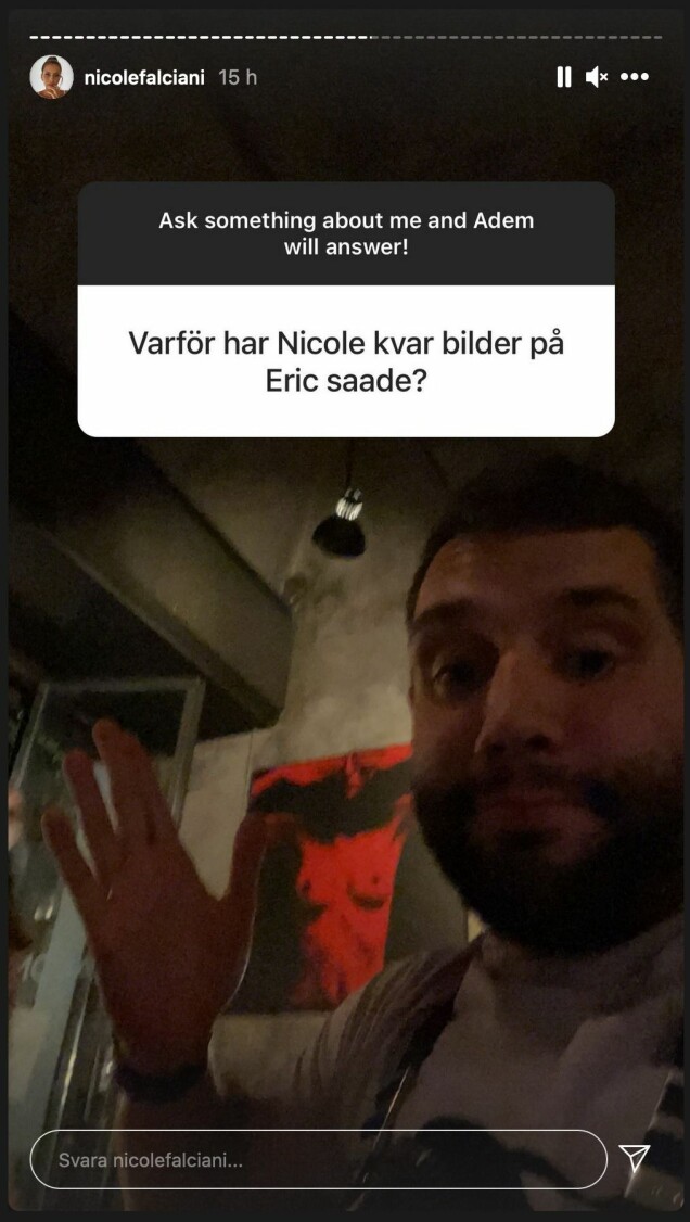 Nicole Falcianis pojkvän Adem om känslorna inför exet Eric Saade