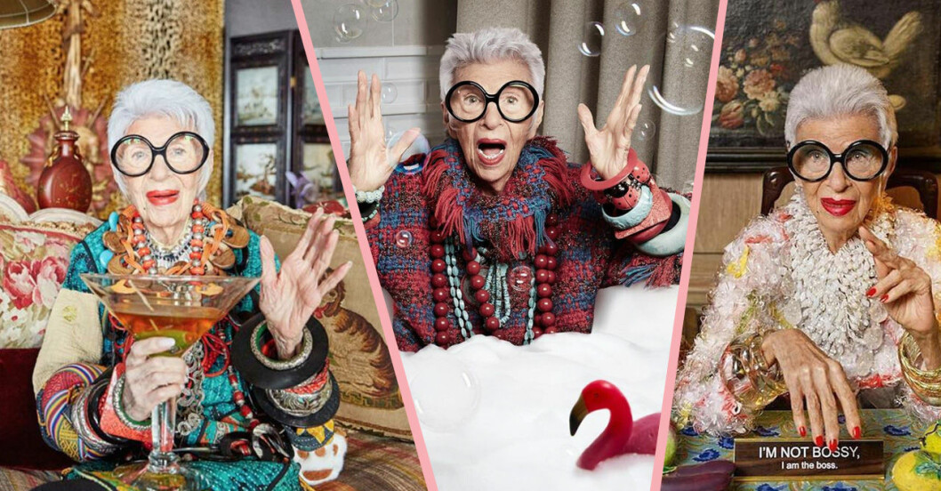 Iris Apfel fyller 100 år – modeguruns stilresa i 13 ikoniska bilder