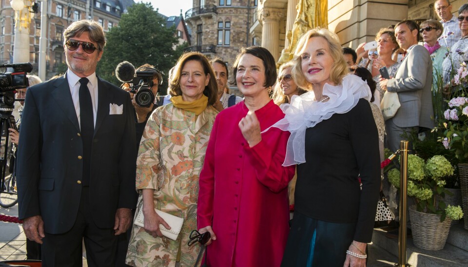 Roberto Rossellini, Ingrid Rossellini, Isabella Rossellini och Pia Lindström på premiären av Jag är Ingrid på Dramaten 2015. Roberto Rossellini, Ingrid Rossellini, Isabella Rossellini och Pia Lindström på premiären av Jag är Ingrid på Dramaten 2015.