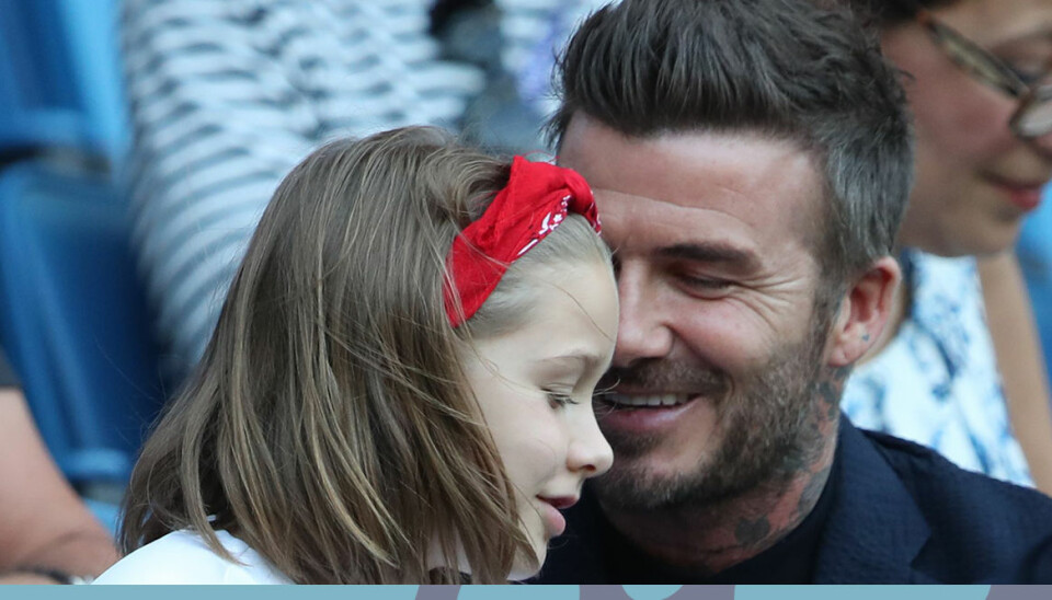 David Beckhams urgulliga video med dottern Harper Seven