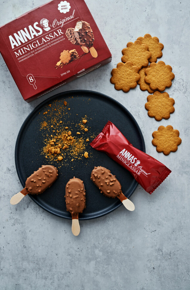 Nu finns Annas pepparkaksglass som pinnglass