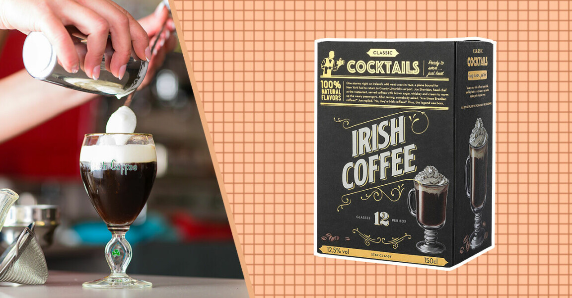 Nu kan du köpa Irish coffee i smidig bag-in-box