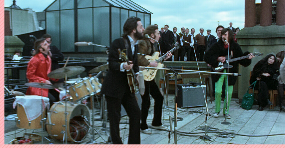The Beatles sista liveframträdande, takkonserten på Londons Savile Row. Foto: Dinsey+ The Beatles sista liveframträdande, takkonserten på Londons Savile Row. Foto: Dinsey+