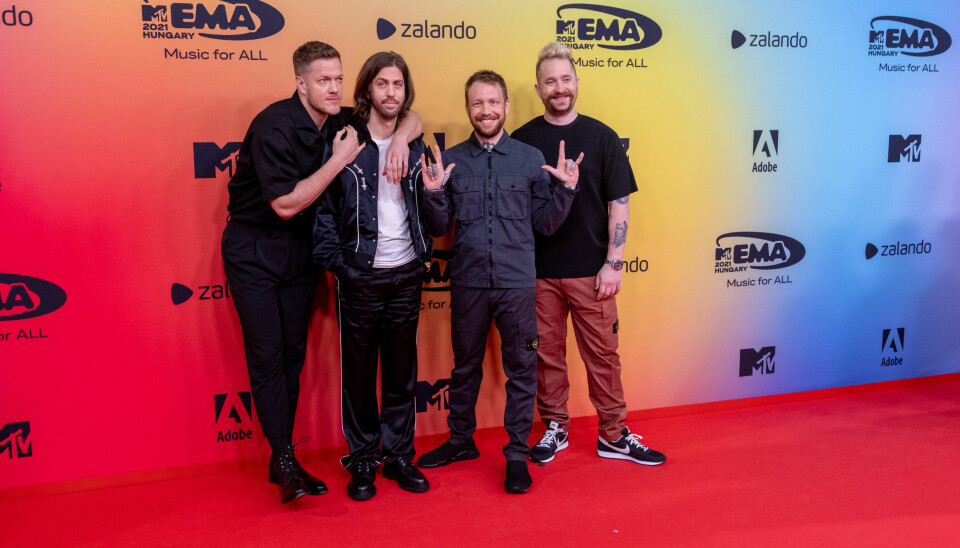 Dan Reynolds, Daniel Wayne Sermon, Ben McKee och Daniel Platzman från Imagine Dragons. Dan Reynolds, Daniel Wayne Sermon, Ben McKee och Daniel Platzman från Imagine Dragons.