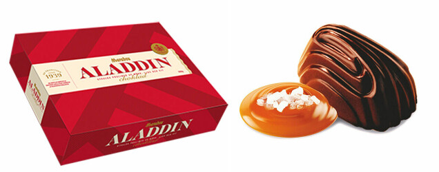 Aladdinasken 2021 och den nya saltkaramellpralinen. Aladdinasken 2021 och den nya saltkaramellpralinen.