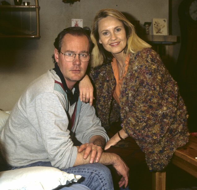Peter Haber och Carina Lidbom 1991. Peter Haber och Carina Lidbom 1991.