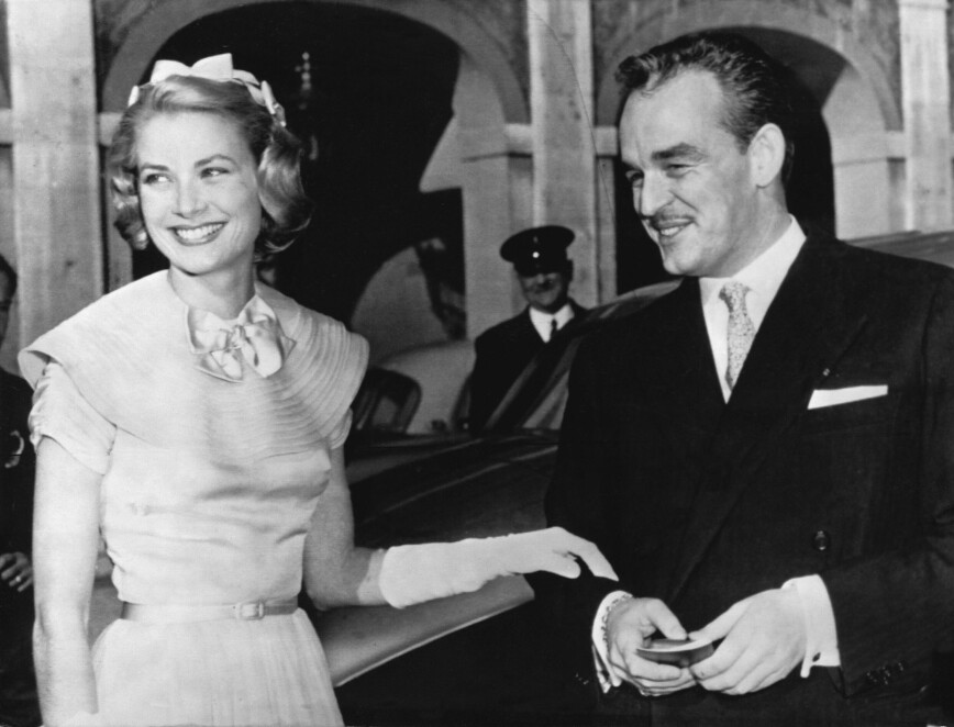 Prins Rainier III och filmstjärnan Grace Kelly 1956. Prins Rainier III och filmstjärnan Grace Kelly 1956.