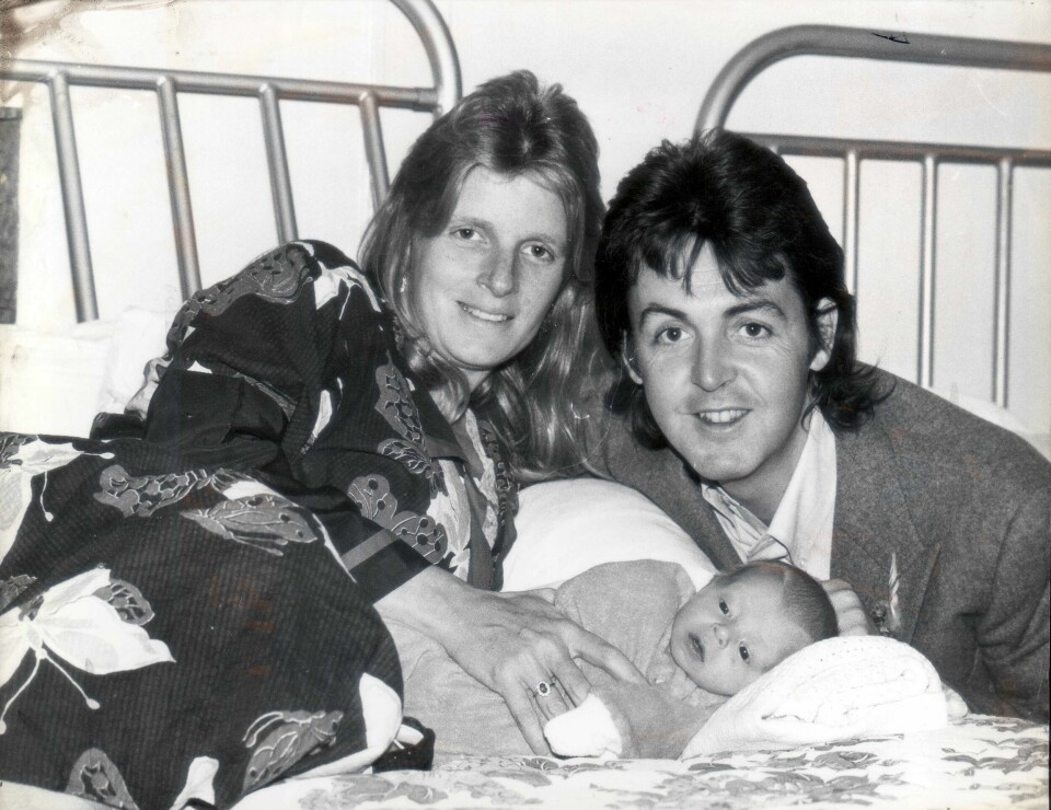 Baby James, 1977. Tillsammans med Linda och Paul McCartney. Baby James, 1977. Tillsammans med Linda och Paul McCartney.