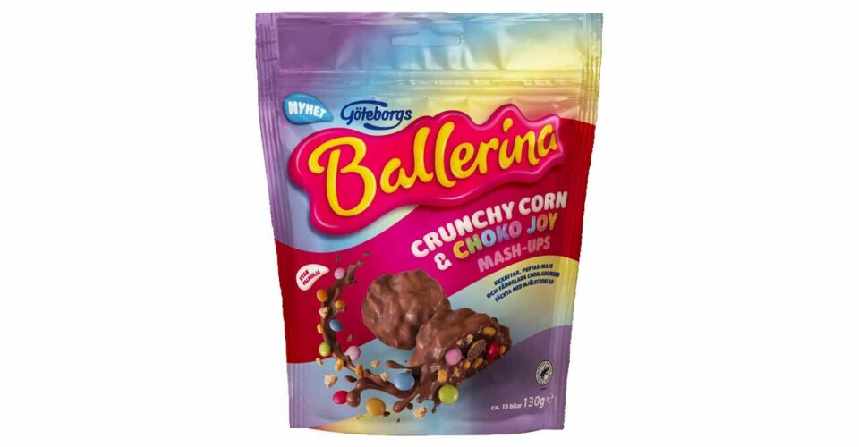 Ballerina Mash-Ups Crunchy Corn & Choko Joy. Ballerina Mash-Ups Crunchy Corn & Choko Joy.