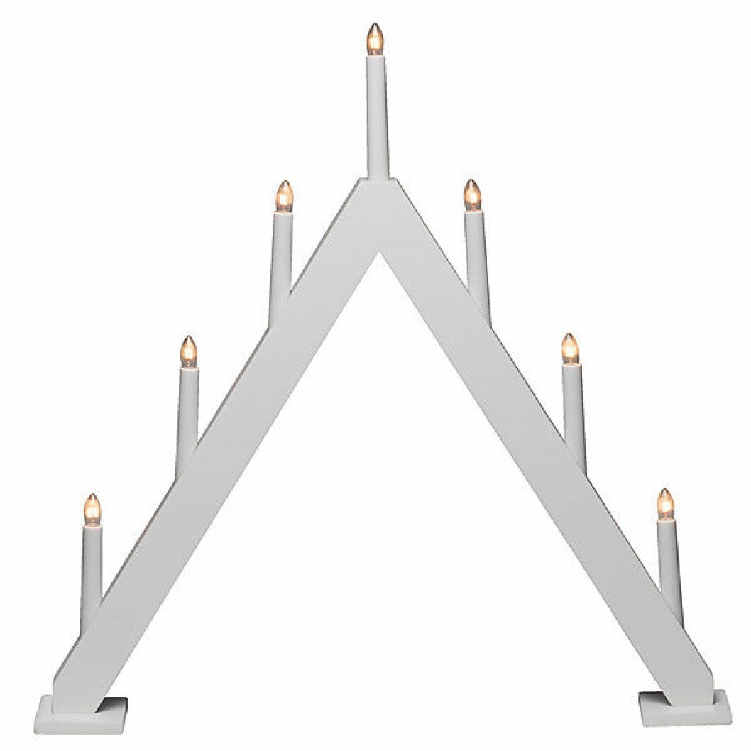 Vit adventsljusstake 2018