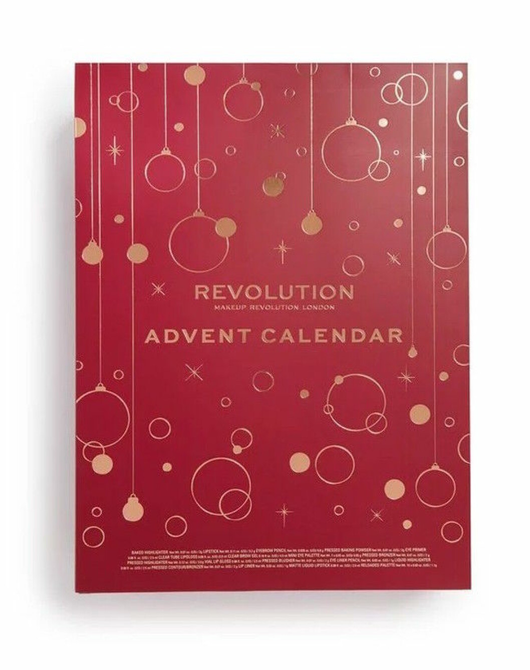Adventskalender med smink för vuxna till julen 2019, från Revolution