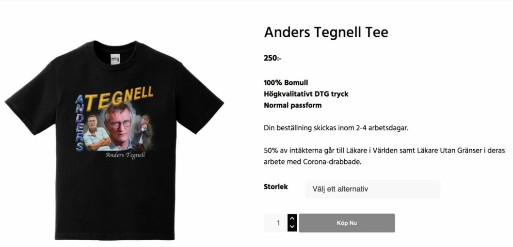 Kanske föredrar du istället mer av en retrotisha? Anders Tegnell svart t-shirt