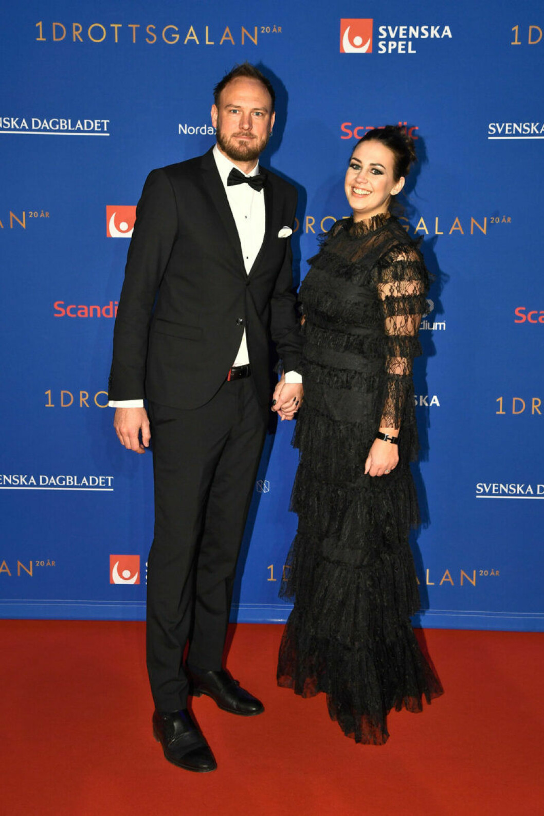 Andreas Granqvist med frun Sofie. Röda mattan, Andreas Granqvist med frun Sofie