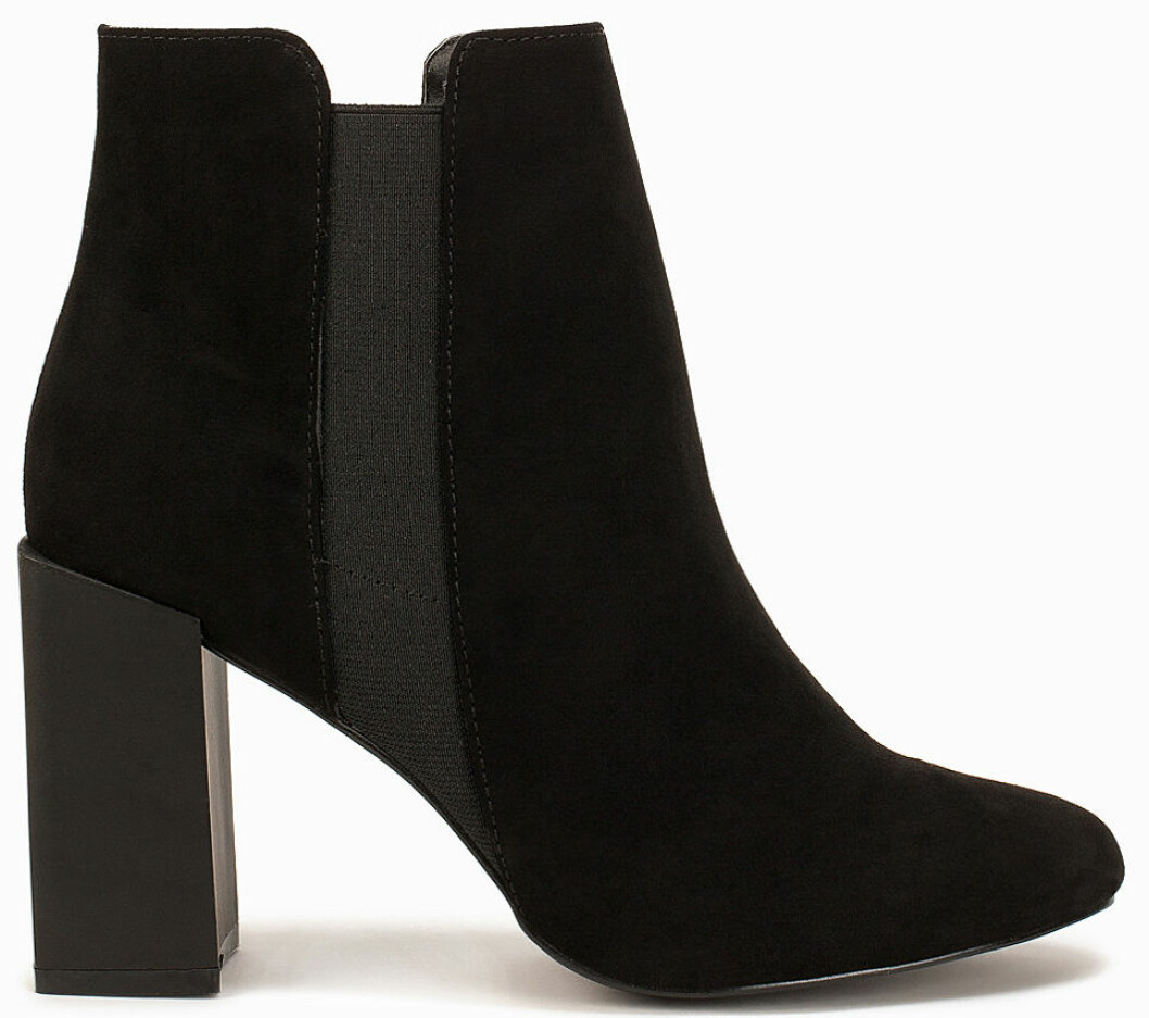 ankelboots svart mocka