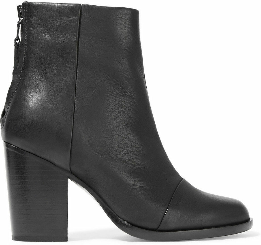ankelboots svart skinn