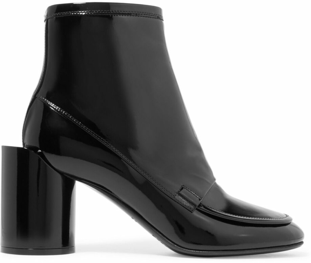 ankelboots svarta lack