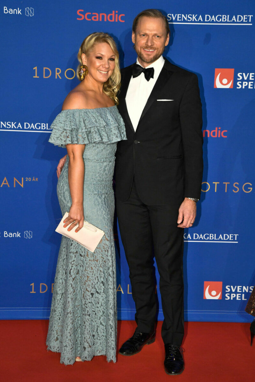 Anna Brolin och Jesper Rodhborn. Röda mattan, Anna Brolin och Jesper Rodhborn