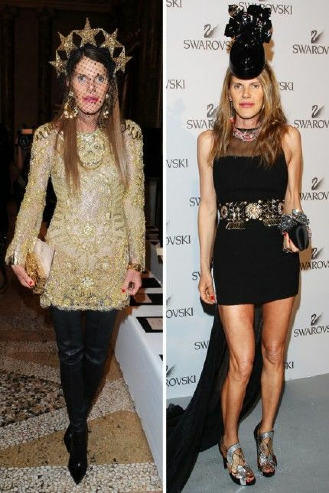 Anna Dello Russo bär ofta extravaganta huvudbonader. Anna Dello Russo bär ofta extravaganta huvudbonader.