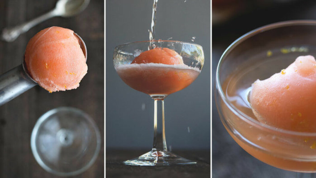 Aperol Spritz-sorbet. Aperol Spritz-sorbet.