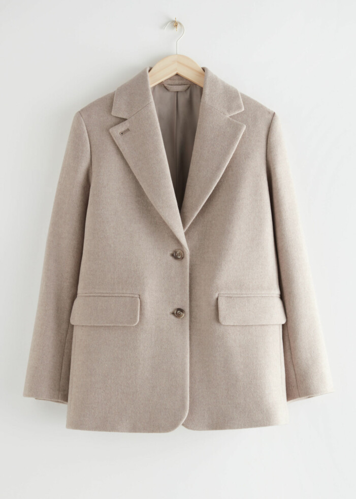beige blazer i ullmix från & Other Stories
