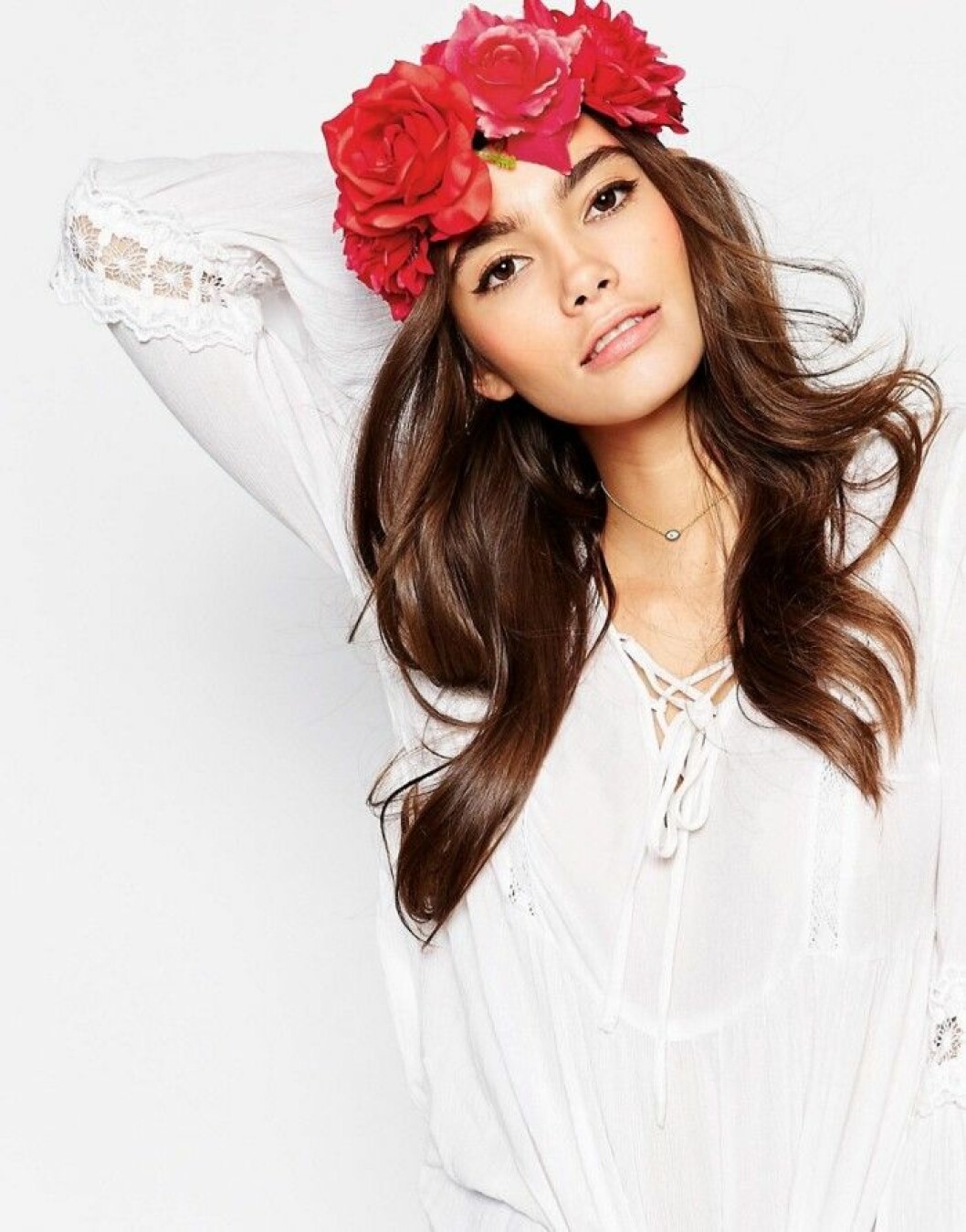 asos midsommarkrans rosa