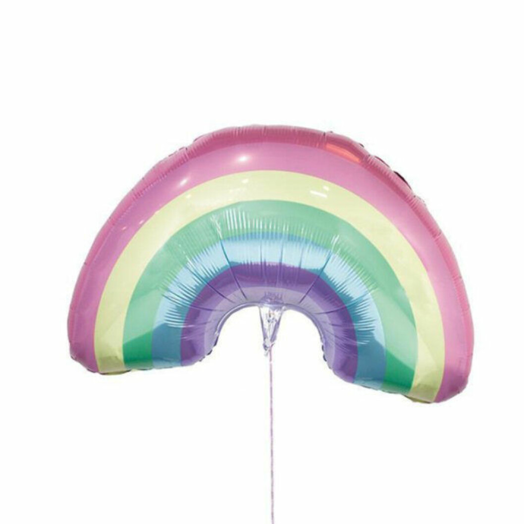 Folieballong i regnbåge